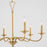 Quorum Maryse 6Lt Chandelier, Aged Brass