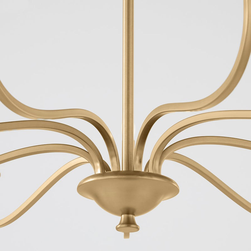 Quorum Maryse 6Lt Chandelier, Aged Brass