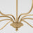 Quorum Maryse 6Lt Chandelier, Aged Brass