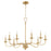Quorum Maryse 9Lt Chandelier, Aged Brass