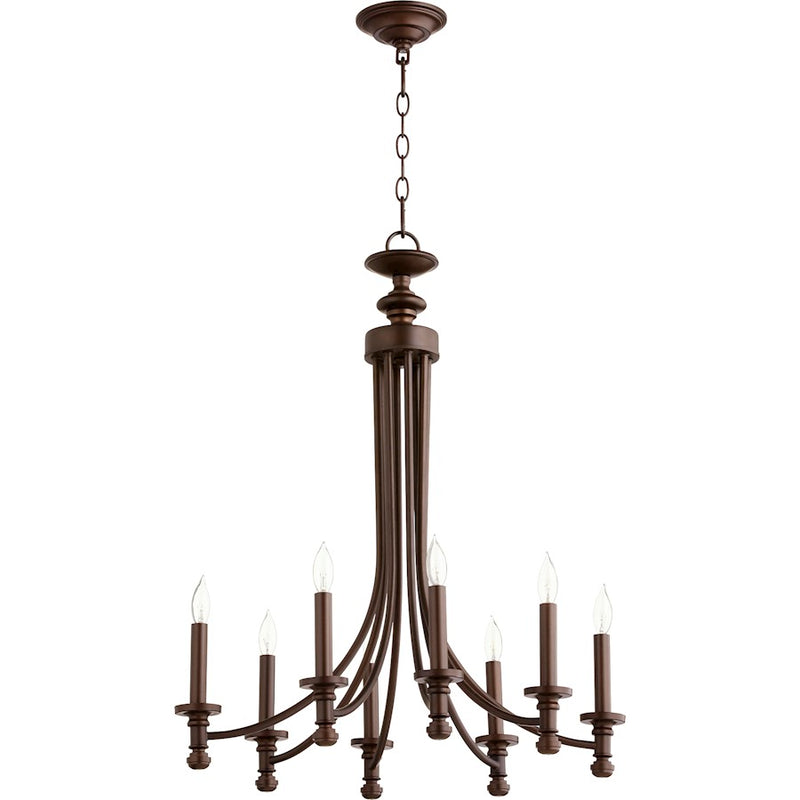 Quorum Rossington 8 Light 24.5' Chandelier, Oiled Bronze