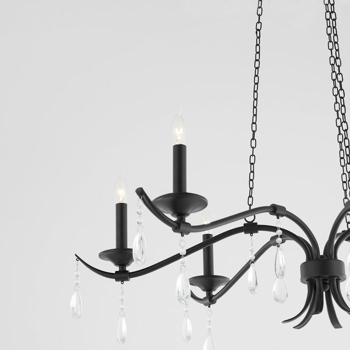 Quorum Lorelei 6Lt 36" Chandelier, Matte Black