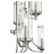 Quorum Collins 9 Light Chandelier, Satin Nickel