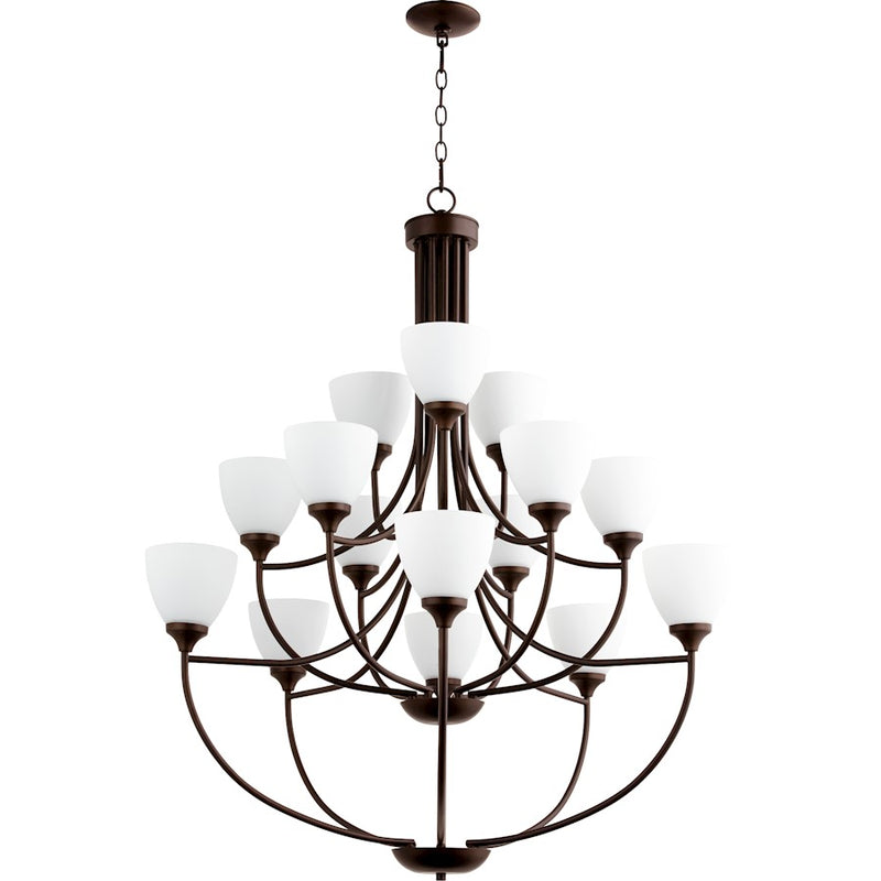Quorum Enclave 15 Light 38.5' Chandelier, Oiled Bronze