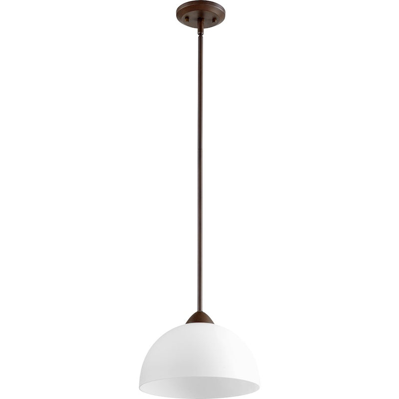 Quorum Barkley 1 Light Pendant, Oiled Bronze