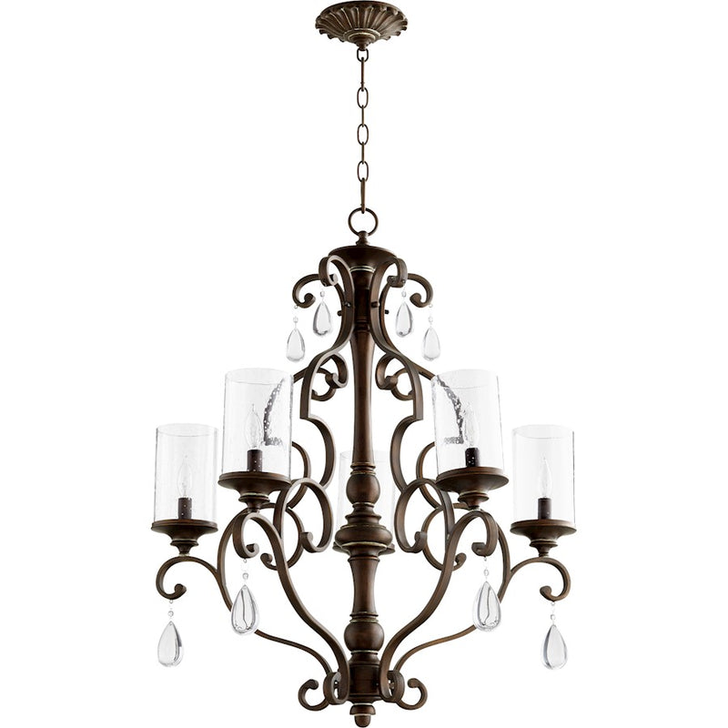 Quorum San Miguel 5 Light 27.5' Chandelier, Vintage Copper