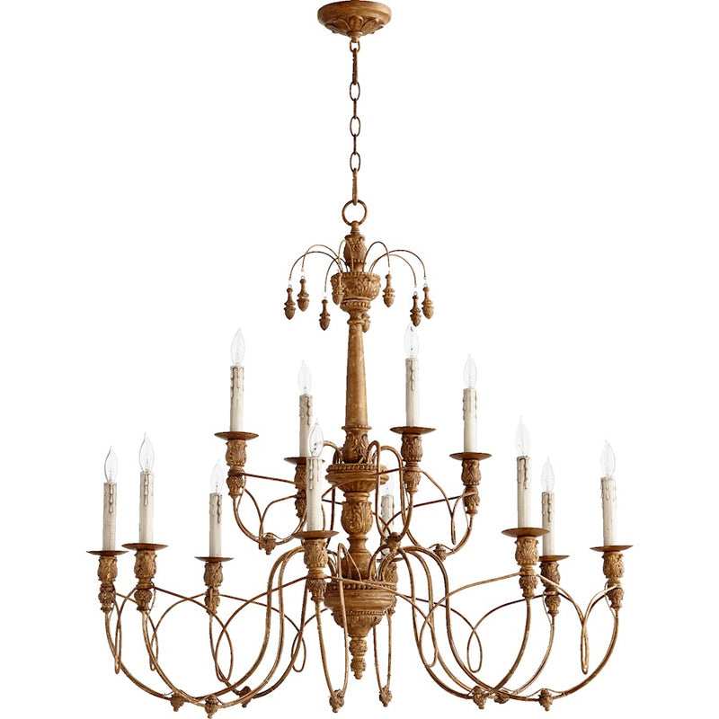 Quorum Salento 12 Light Chandelier, French Umber