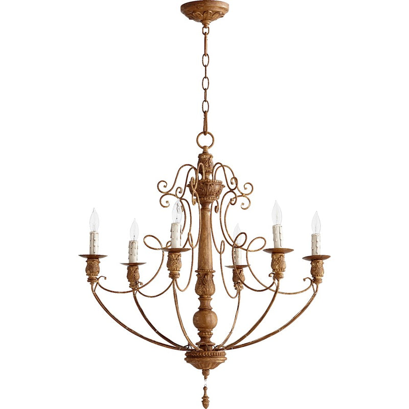 Quorum Salento 6 Light Chandelier, French Umber
