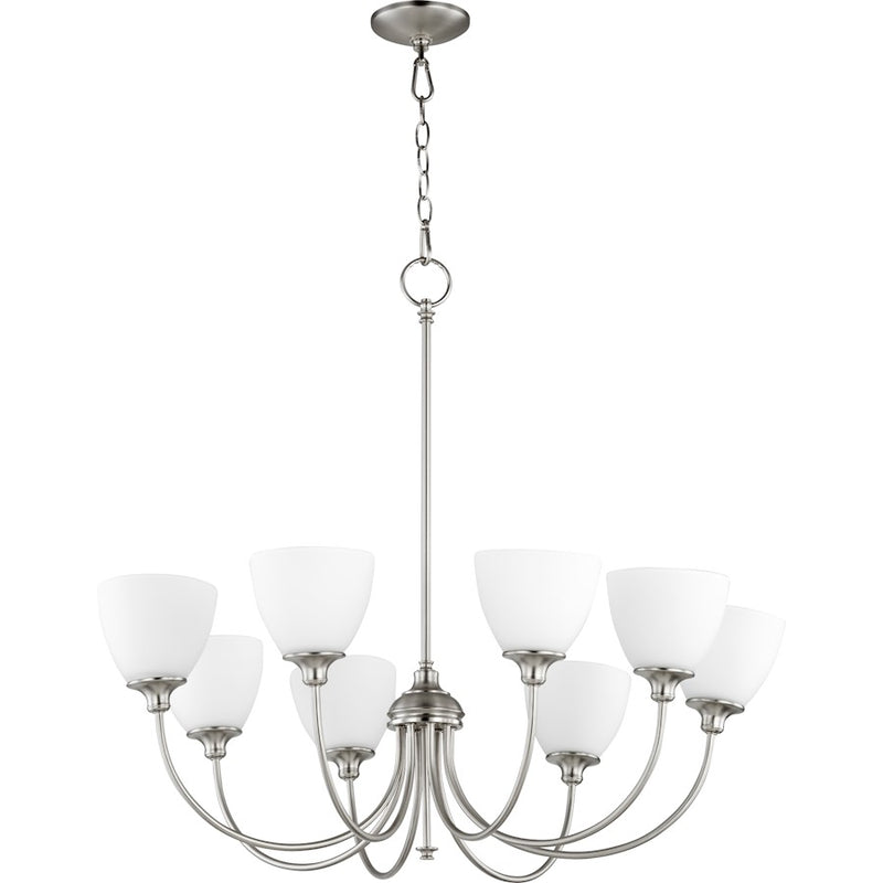 Quorum Celeste 8 Light 32' Chandelier, Satin Nickel