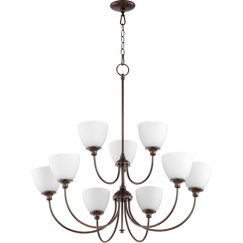 Quorum Celeste 9 Light 32' Chandelier, Oiled Bronze