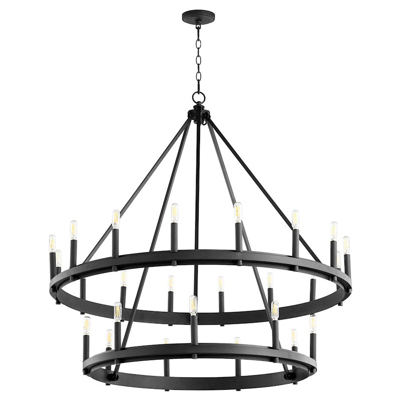 Quorum Aura Chandelier, Noir