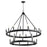 Quorum Aura Chandelier, Noir