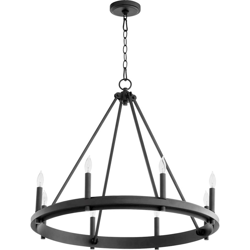 Quorum Aura Chandelier, Noir