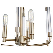 Quorum Optic 3 Light Pendant, Aged Brass
