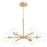 Quorum Rovi 6 Light Chandelier, Aged Brass/Clear