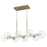 Quorum Rovi 8 Light Linear Chandelier, Aged Brass/Clear