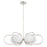 Quorum Belmont 6Lt Chandelier, Polished Nickel/Satin Opal - 6137-6-62