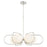 Quorum Belmont 6Lt Chandelier, Polished Nickel/Satin Opal
