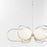 Quorum Belmont 6Lt Chandelier, Polished Nickel/Satin Opal