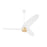 Quorum Brisa 60" 3 Blade Patio Fan, Studio White/Aged Brass