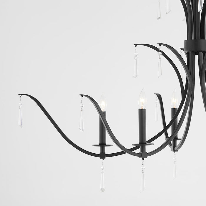 Quorum Majesty 6Lt Chandelier, Matte Black