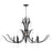 Quorum Majesty 8Lt Chandelier, Matte Black