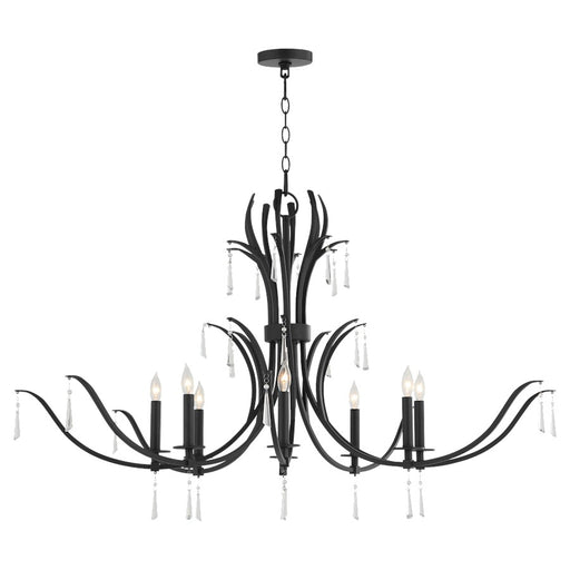 Quorum Majesty 8Lt Chandelier, Matte Black