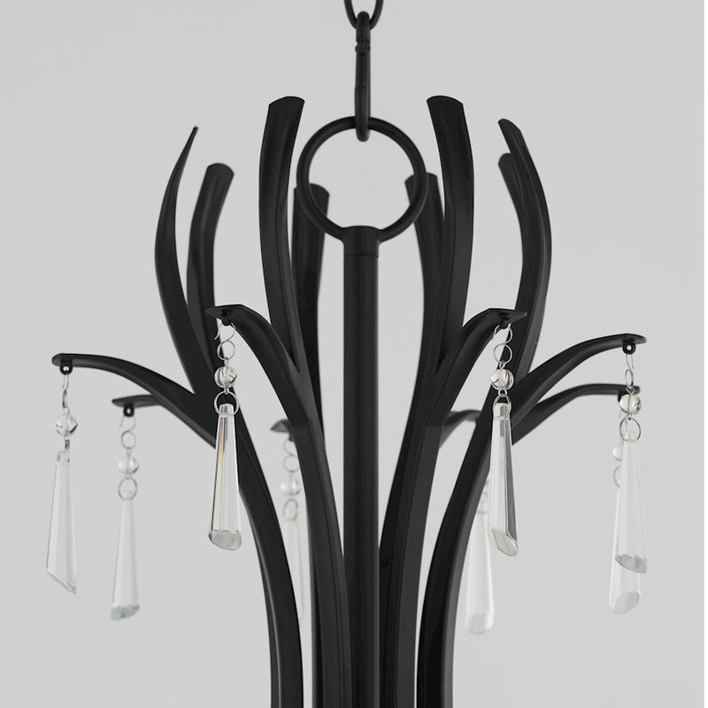 Quorum Majesty 8Lt Chandelier, Matte Black