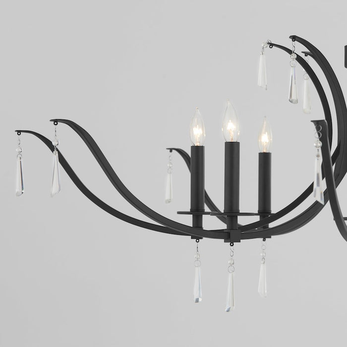 Quorum Majesty 8Lt Chandelier, Matte Black