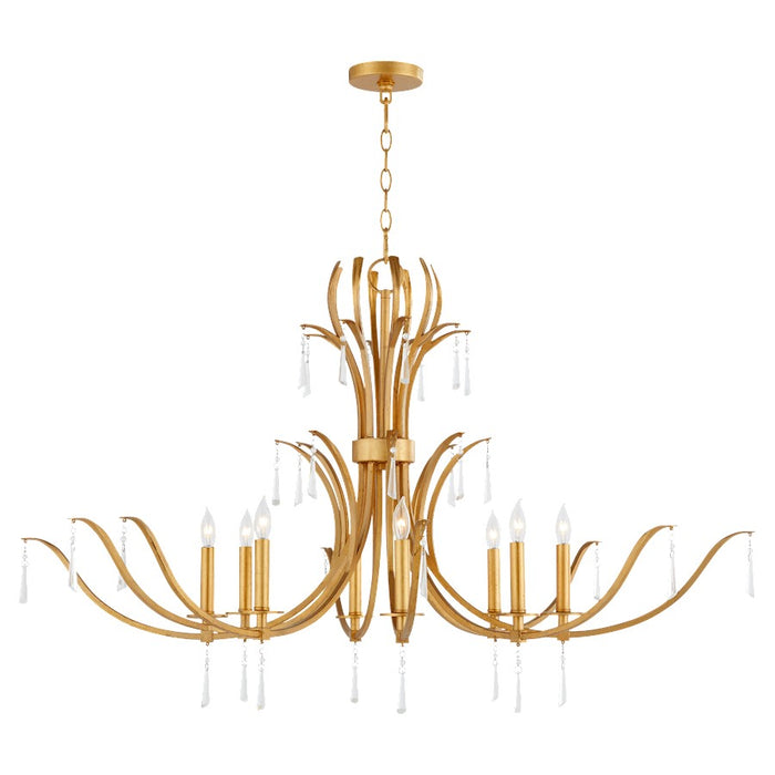 Quorum Majesty 8Lt Chandelier, Gold Leaf
