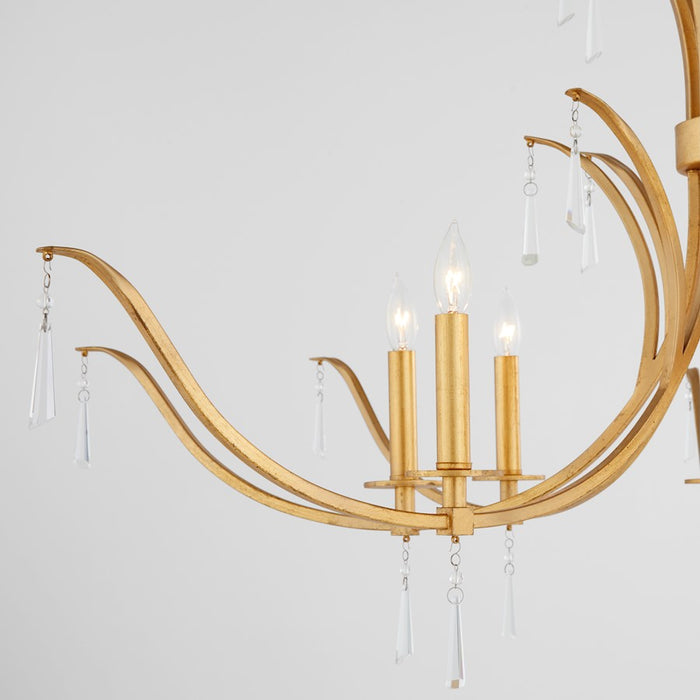 Quorum Majesty 8Lt Chandelier, Gold Leaf