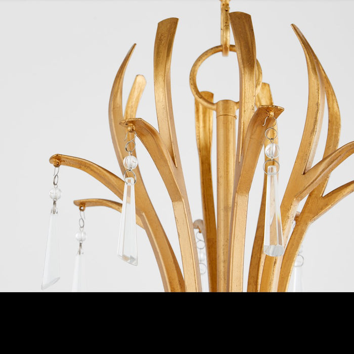 Quorum Majesty 8Lt Chandelier, Gold Leaf