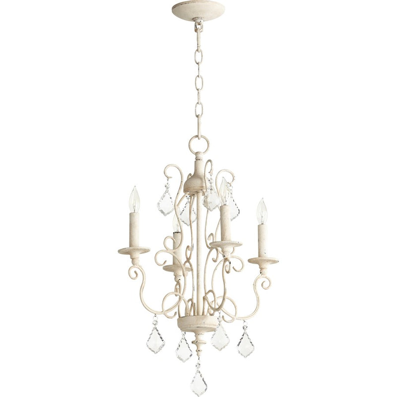Quorum Ariel 4 Light 15.75' Chandelier, Persian White