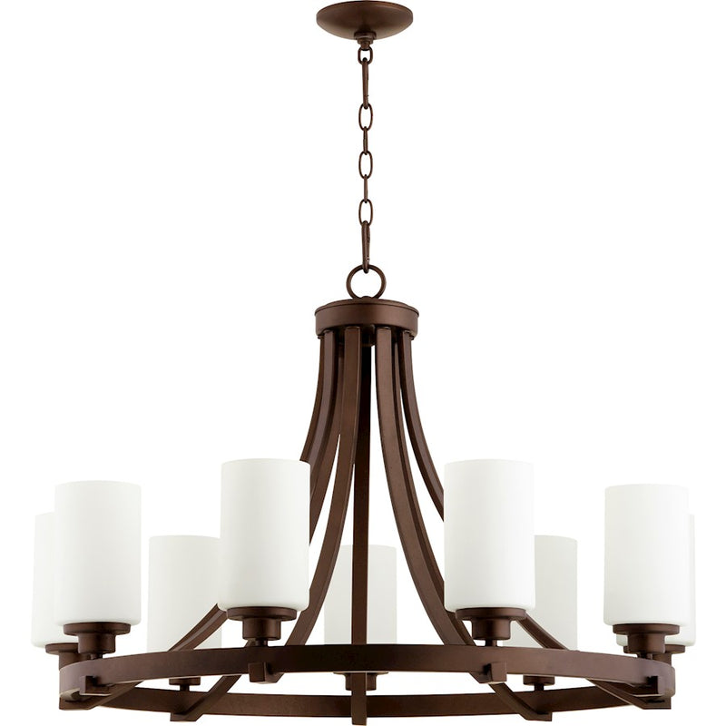 Quorum Lancaster 9 Light 33.5' Chandelier, Oiled Bronze
