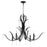 Quorum Majesty 6Lt Ellipse Chandelier, Matte Black - 621-6-59