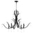 Quorum Majesty 6Lt Ellipse Chandelier, Matte Black