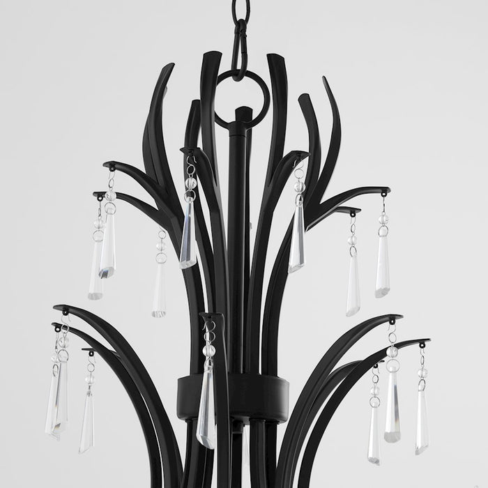 Quorum Majesty 8Lt Ellipse Chandelier, Matte Black