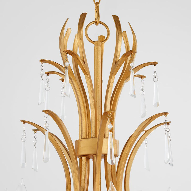Quorum Majesty 8Lt Ellipse Chandelier, Gold Leaf