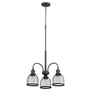 Quorum Omni 3 Light Chandelier, Noir