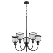 Quorum Omni 5 Light Chandelier, Noir