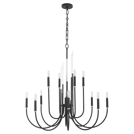 Quorum Summit 12Lt Chandelier, Textured Black - 6223-12-69