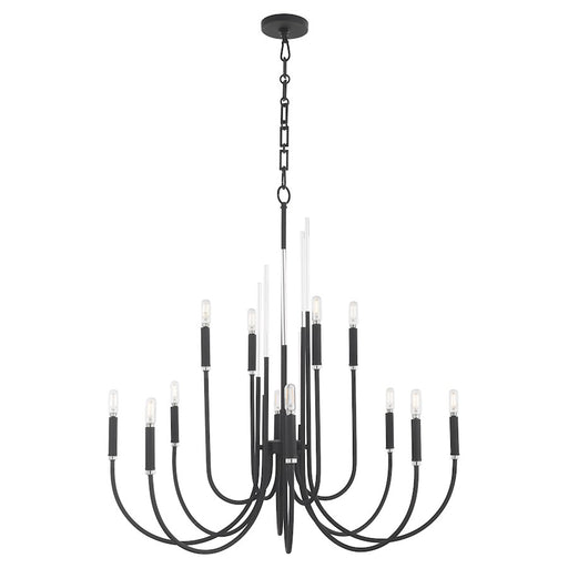 Quorum Summit 12Lt Chandelier, Textured Black