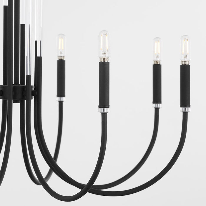 Quorum Summit 12Lt Chandelier, Textured Black