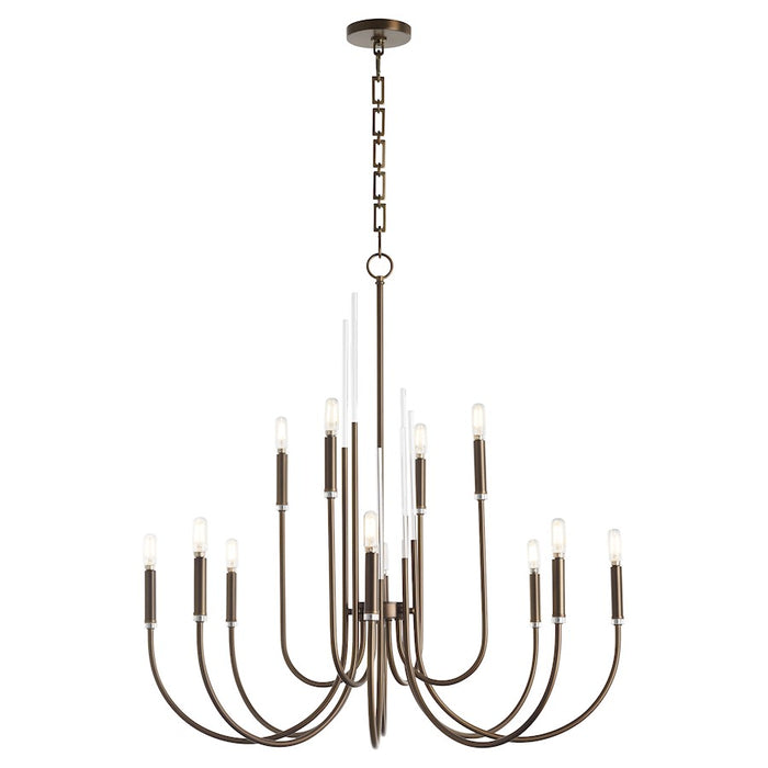 Quorum Summit 12Lt Chandelier, Dark Brass