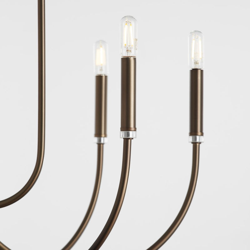 Quorum Summit 12Lt Chandelier, Dark Brass