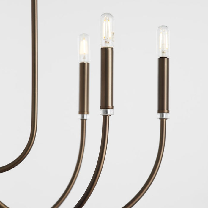 Quorum Summit 12Lt Chandelier, Dark Brass
