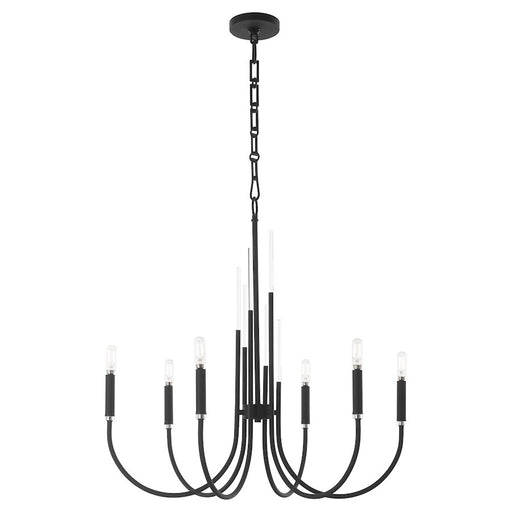 Quorum Summit 6Lt Chandelier, Textured Black