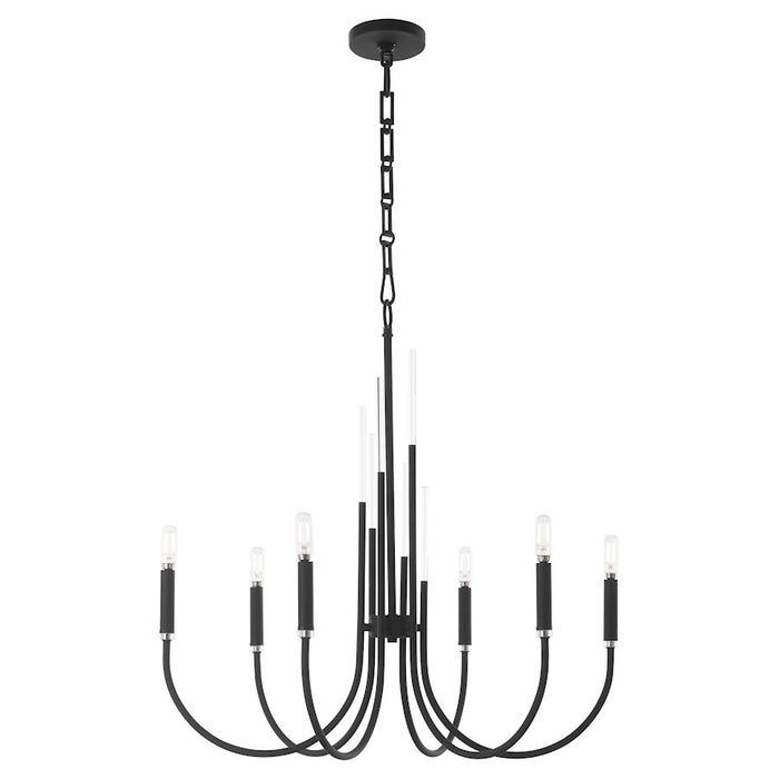 Quorum Summit 6Lt Chandelier, Textured Black
