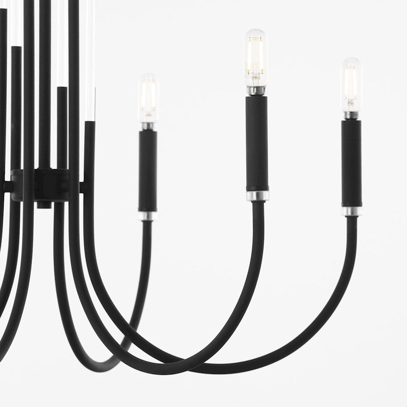 Quorum Summit 6Lt Chandelier, Textured Black
