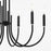 Quorum Summit 6Lt Chandelier, Textured Black